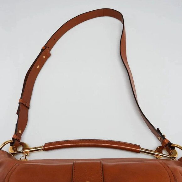 Chloe Clay Brown Shiny Leather Medium Camera Bag - Picture 5 of 12